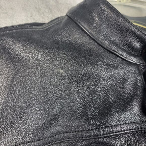 Harley Davidson Padded Motorcycle Vintage Jacket Black Size M - Picture 10 of 16